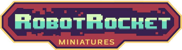 Robot Rocket Miniatures Badge
